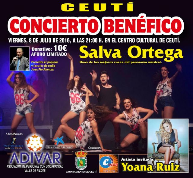 Salva Ortega ofrecerá un concierto benéfico a beneficio de ADIVAR